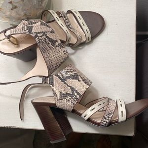 WORN ONCE Cole Haan Snakeskin strappy heels
